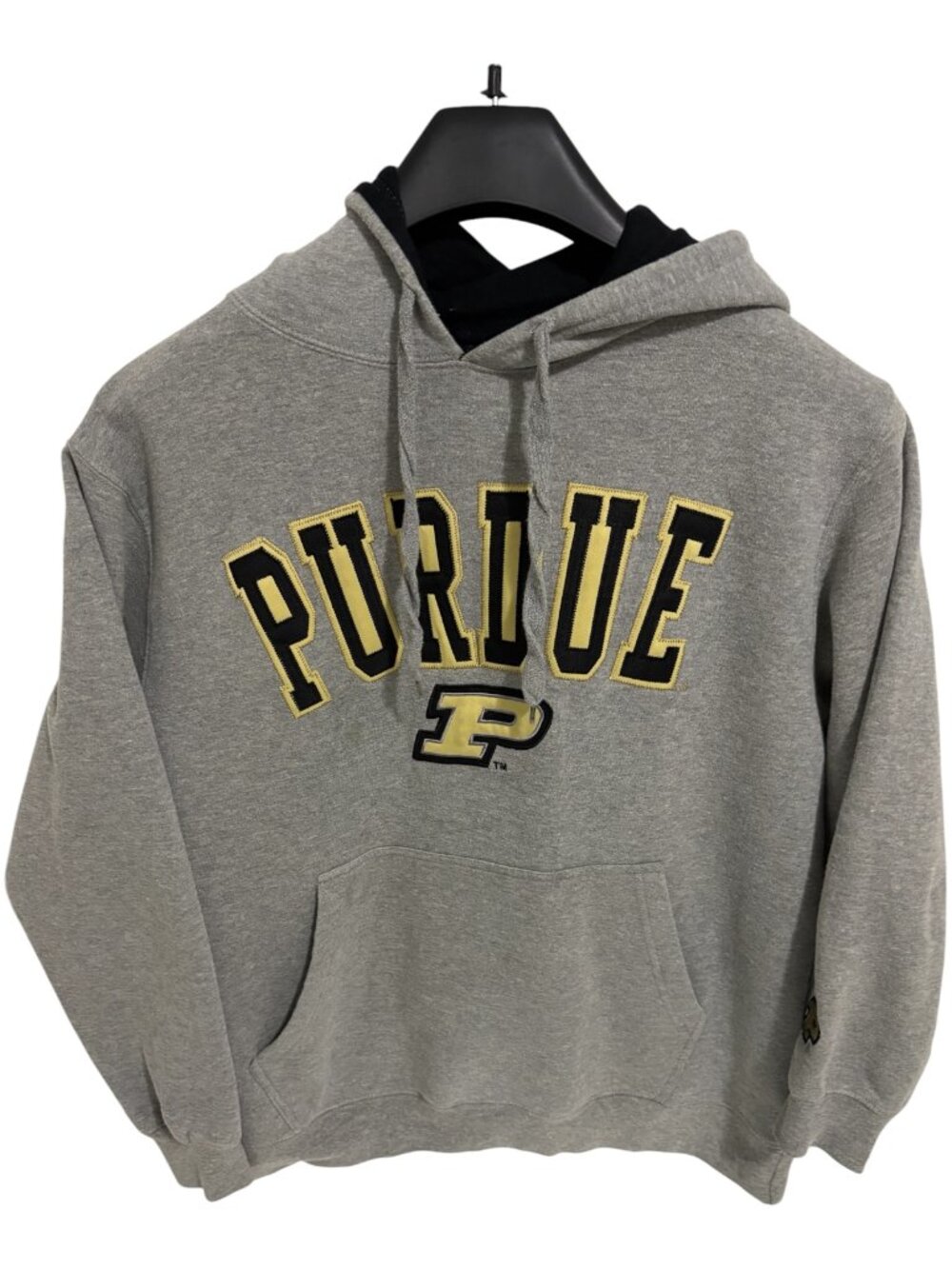 Purdue Boilermakers Hooded Sweatshirt Mens Size Large Embroidered E5 Gray